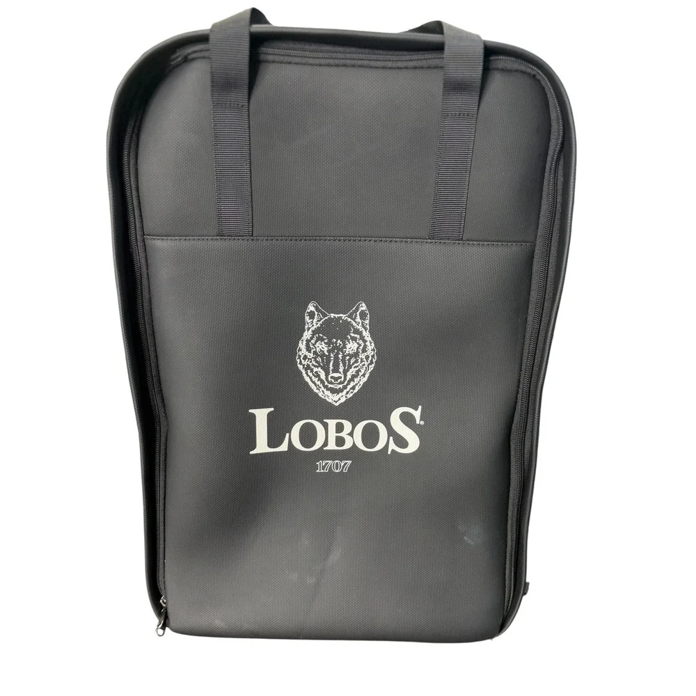 Lobos 1707 Tequila Backpack Black Extra Anejo Bottle Bag Wolf Logo‎ LeBron James